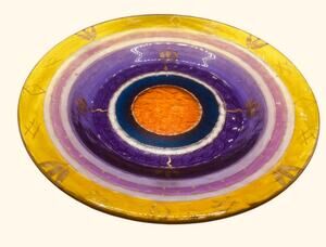 Set of 2 Hand Painted Plates 9.25”